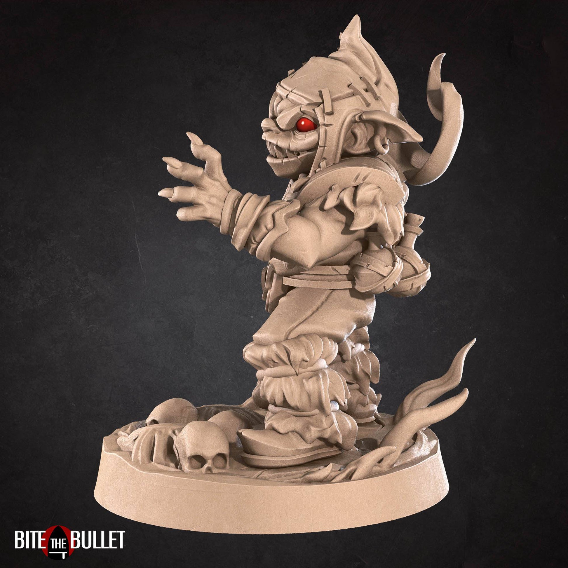 Goblin Alchemist | D&D Miniature TTRPG Character | Bite the Bullet - Tattles Told 3D