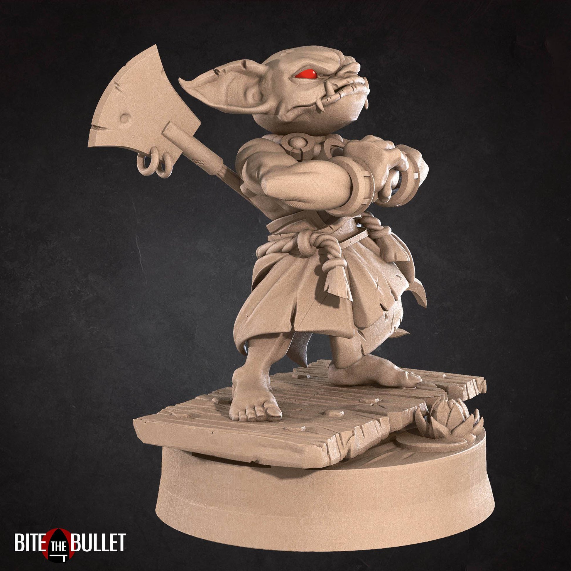 Goblin Monk | D&D Miniature TTRPG Character | Bite the Bullet - Tattles Told 3D