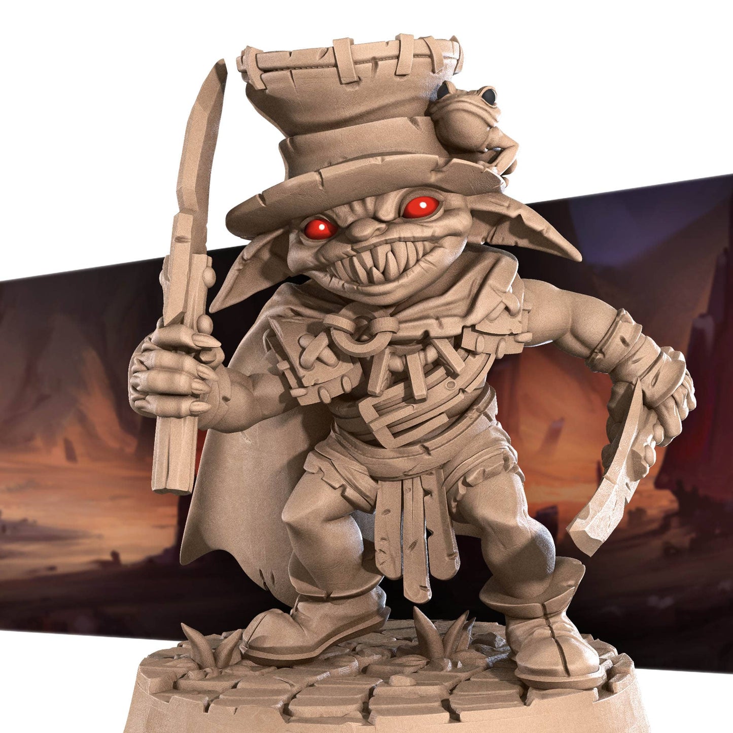 Goblin Rogue | D&D Miniature TTRPG Character | Bite the Bullet - Tattles Told 3D