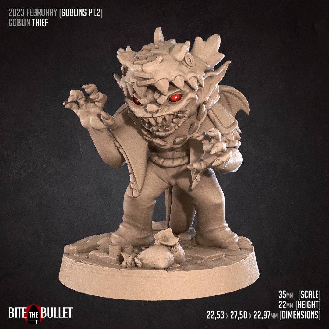 Goblin Thief | D&D Miniature TTRPG Character | Bite the Bullet - Tattles Told 3D