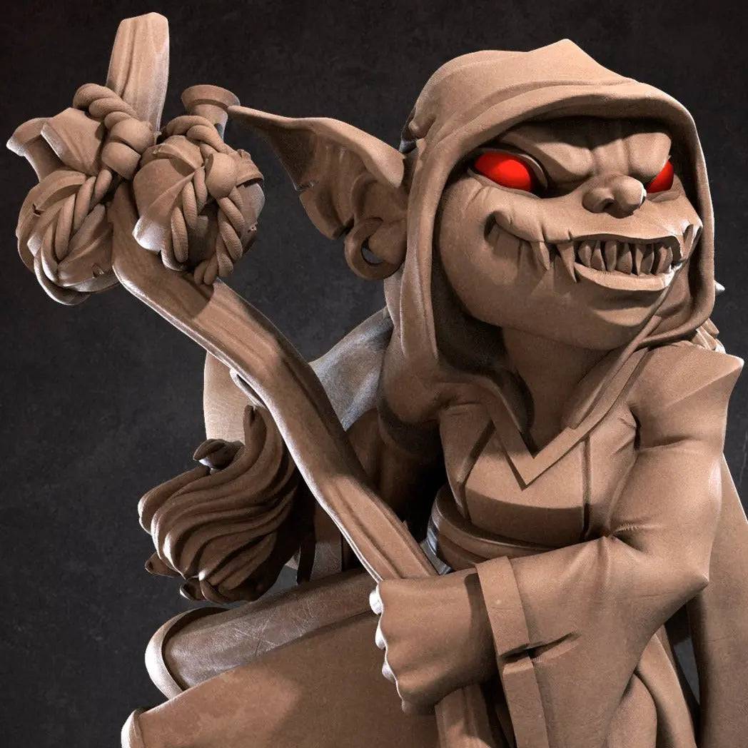 Goblin Wizard Mage Sorceress | D&D Miniature TTRPG Character | Bite the Bullet - Tattles Told 3D