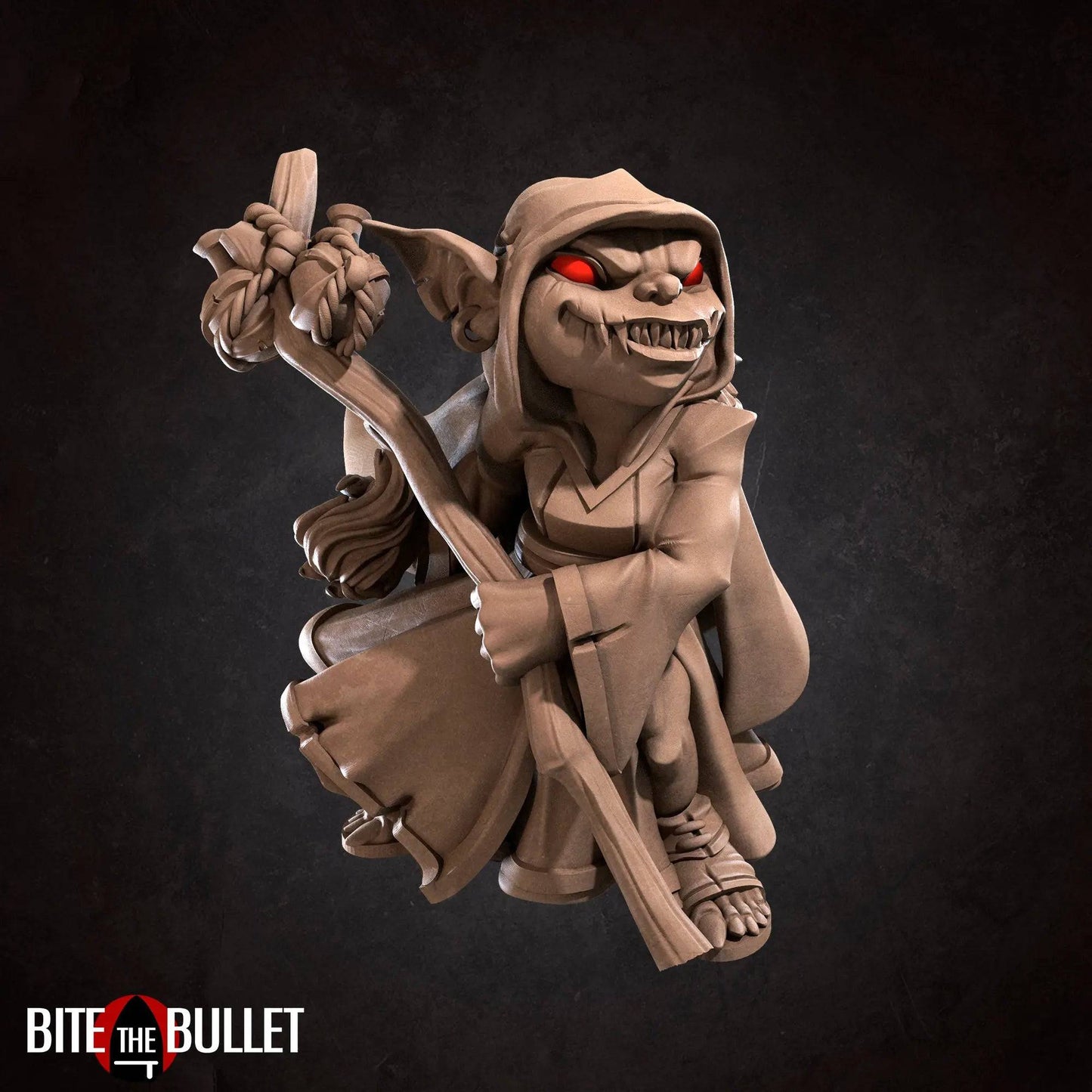 Goblin Wizard Mage Sorceress | D&D Miniature TTRPG Character | Bite the Bullet - Tattles Told 3D