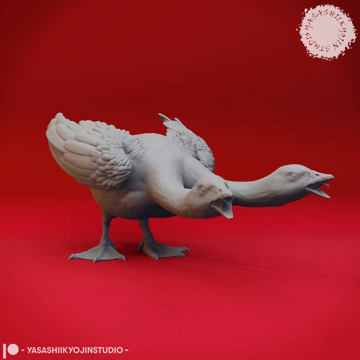 Goose Hydra | TTRPG Monster Miniature | Yasashii Kyojin Studio - Tattles Told 3D