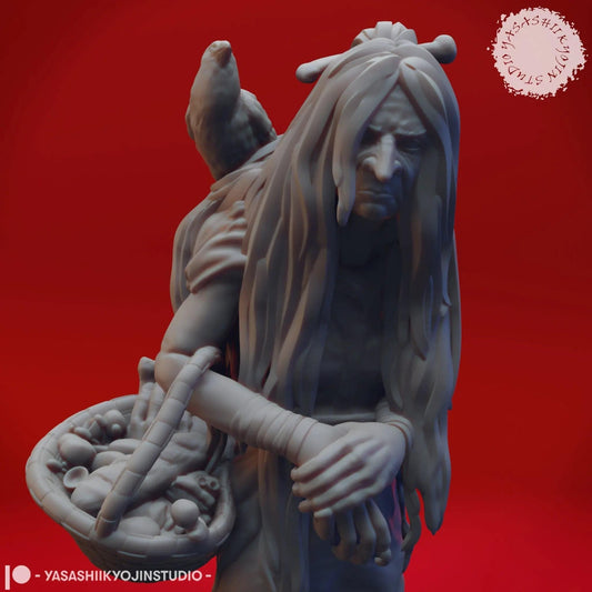 Green Hag | TTRPG Monster Miniature | Yasashii Kyojin Studio - Tattles Told 3D