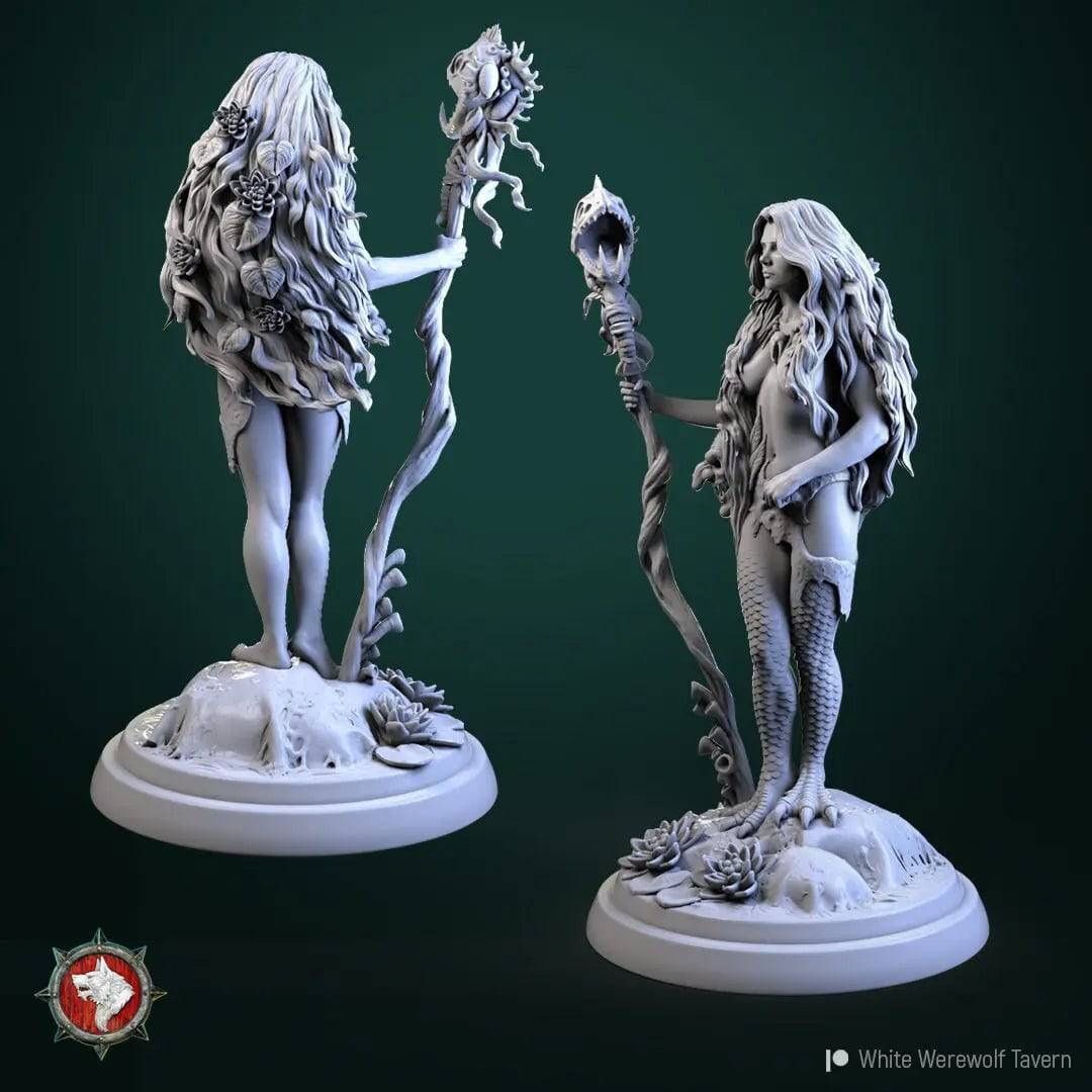Greta, Hag Witch Fish | DnD Character Miniature | White Werewolf Tavern - Tattles Told 3D