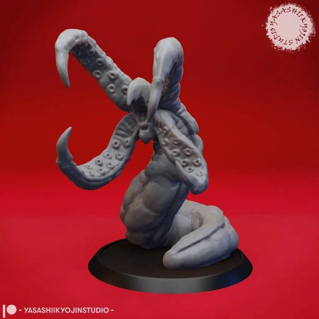 Grick | TTRPG D&D Monster Miniature | Yasashii Kyojin Studio - Tattles Told 3D