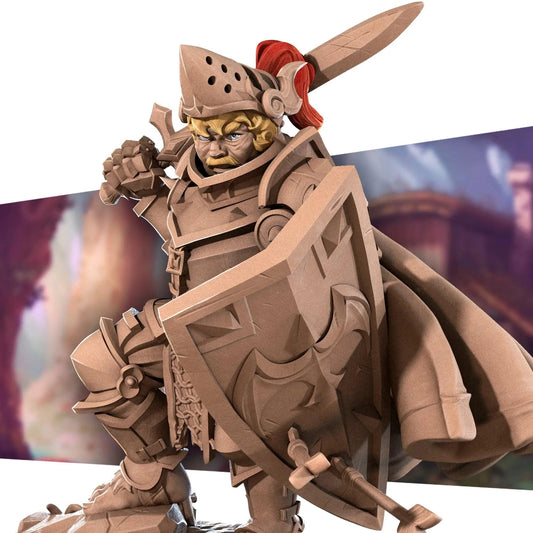 Halfling Hobbit Gnome Paladin Knight | D&D Miniature TTRPG Character | Bite the Bullet - Tattles Told 3D
