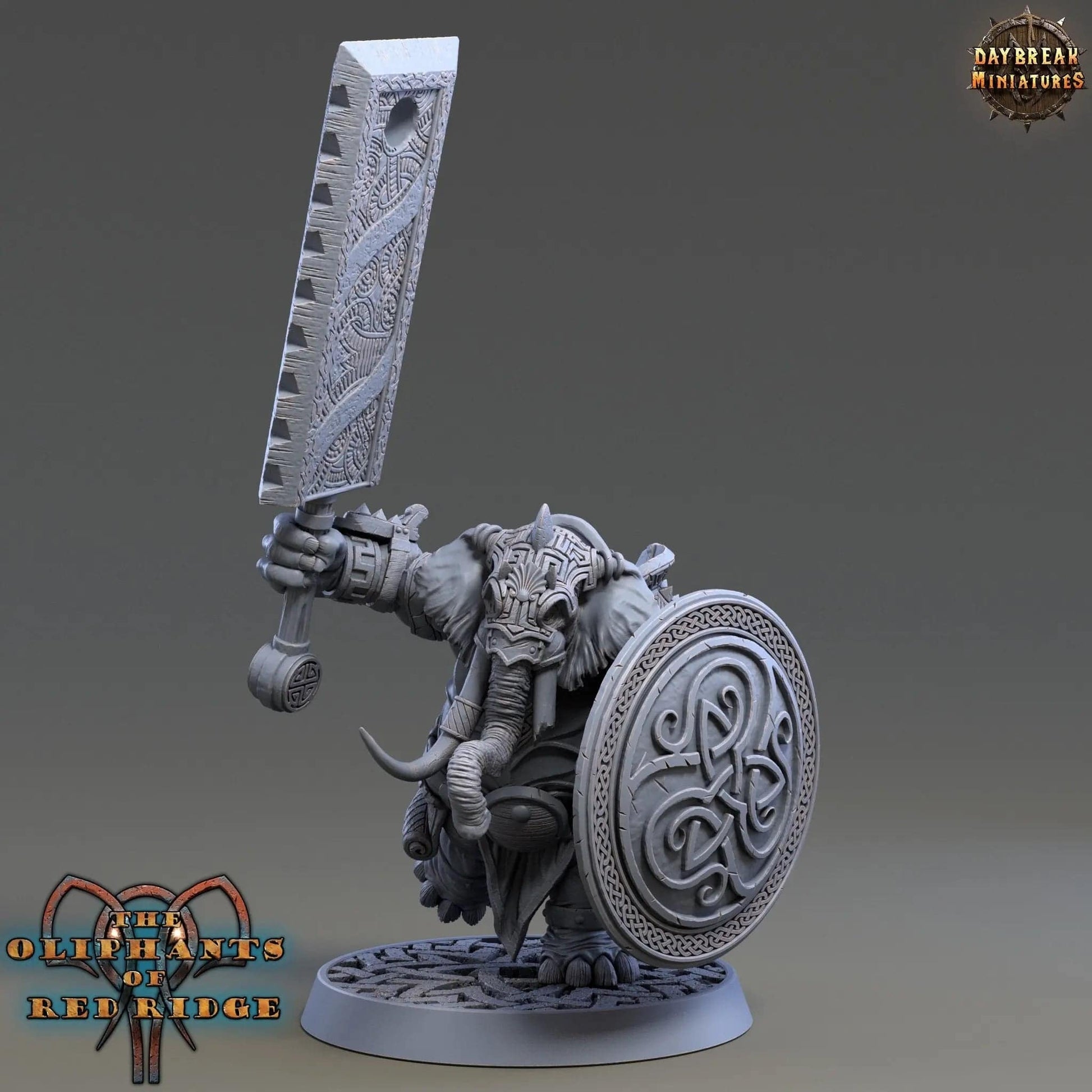 Hanno Flatslap, Loxodon Warrior | TTRPG D&D Miniature | Daybreak Miniatures - Tattles Told 3D