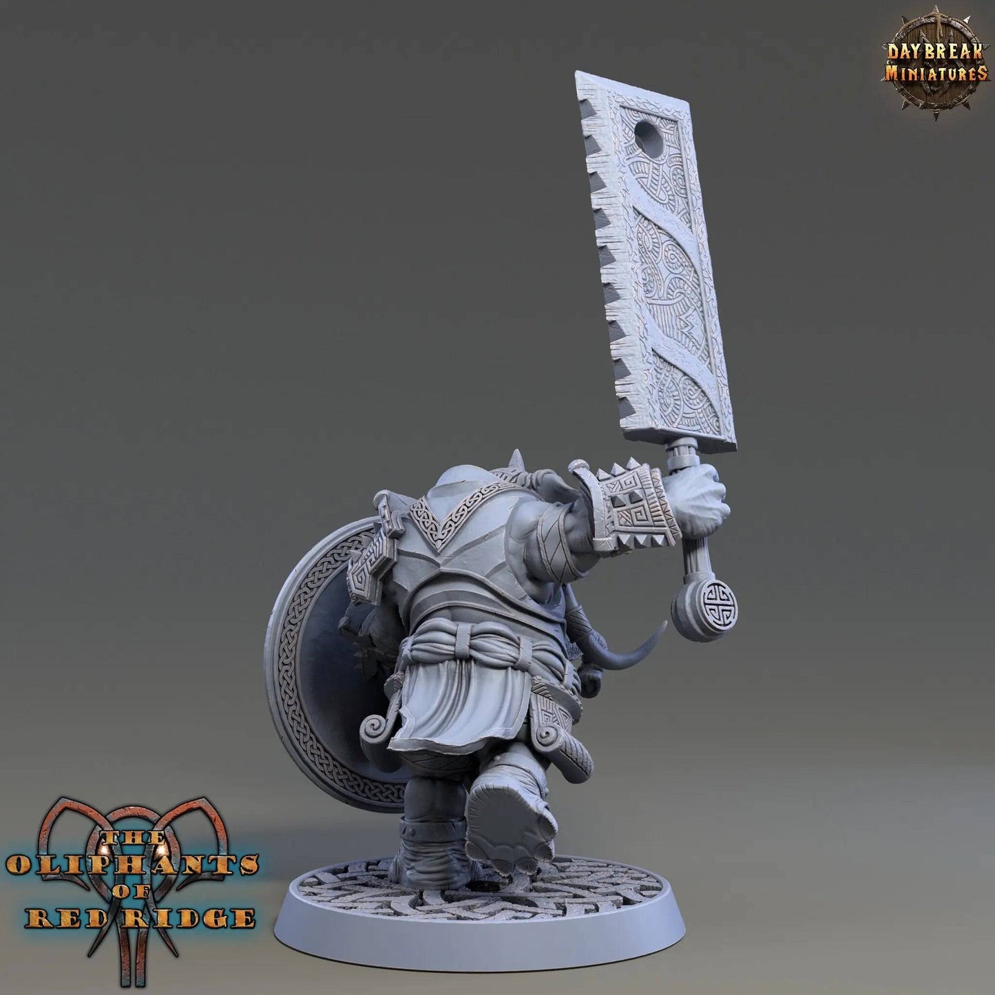 Hanno Flatslap, Loxodon Warrior | TTRPG D&D Miniature | Daybreak Miniatures - Tattles Told 3D