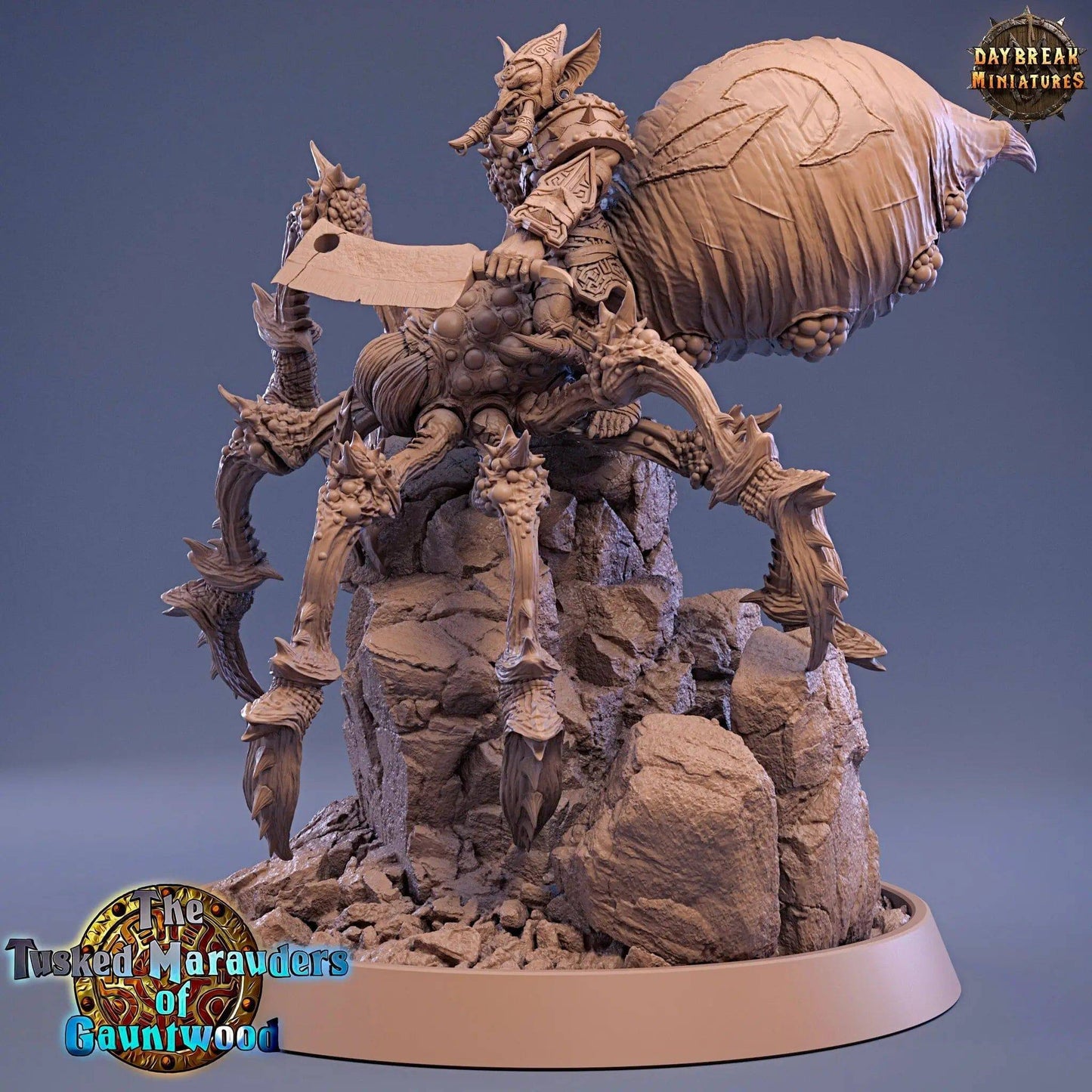 Havor Split on Black Webber, Goblin | TTRPG D&D Miniature | Daybreak Miniatures - Tattles Told 3D