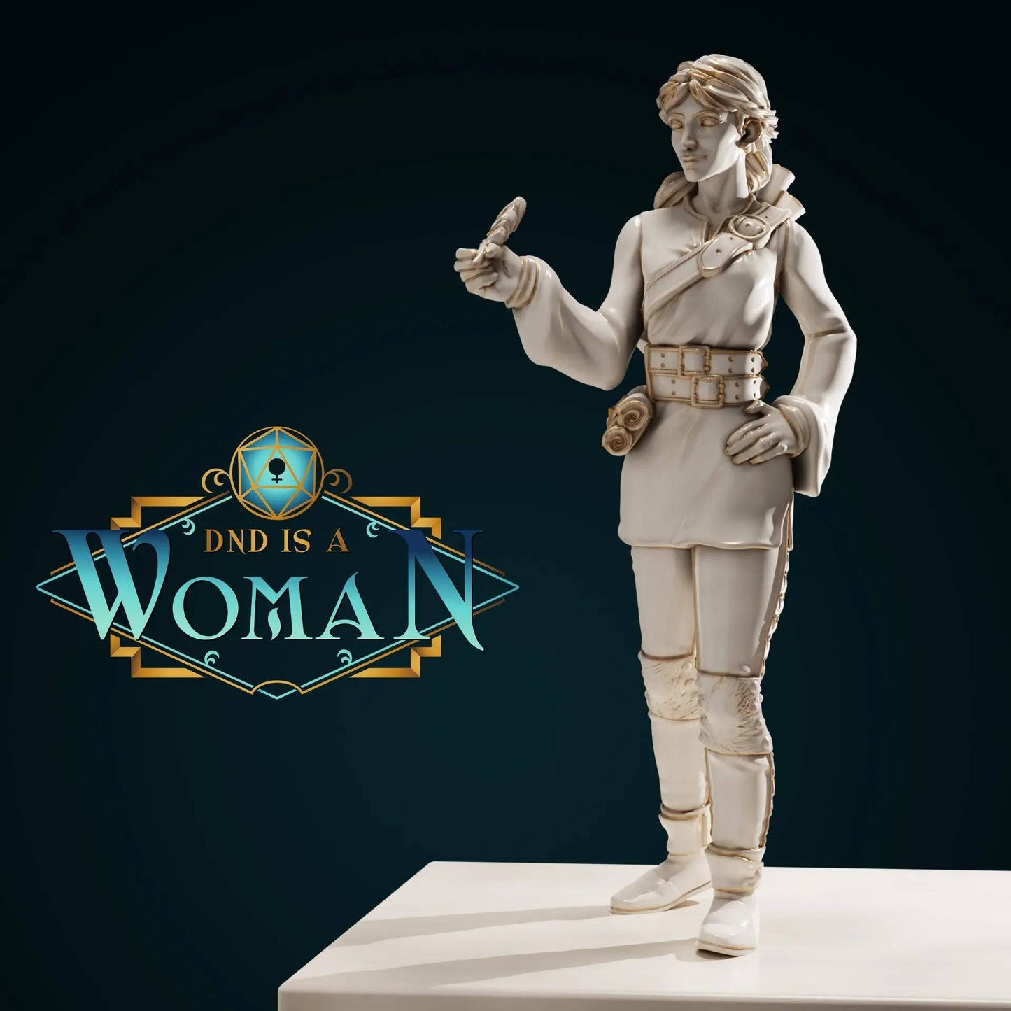Hayley, Human Wizard | D&D Miniature TTRPG Character | DND is a Woman - Tattles Told 3D