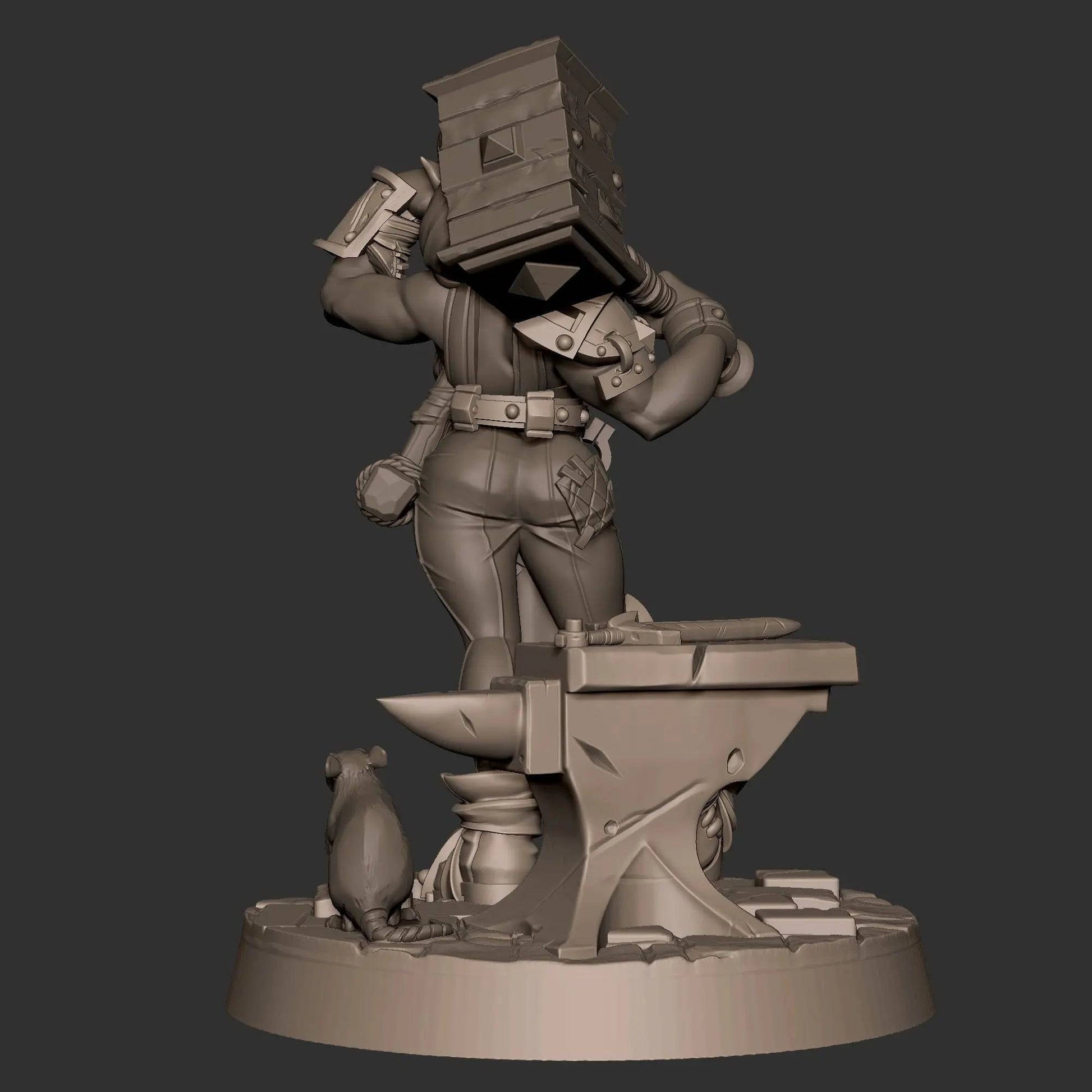 Helen, Halfling Hobbit Gnome Blacksmith | D&D Miniature TTRPG Character | Bite the Bullet - Tattles Told 3D