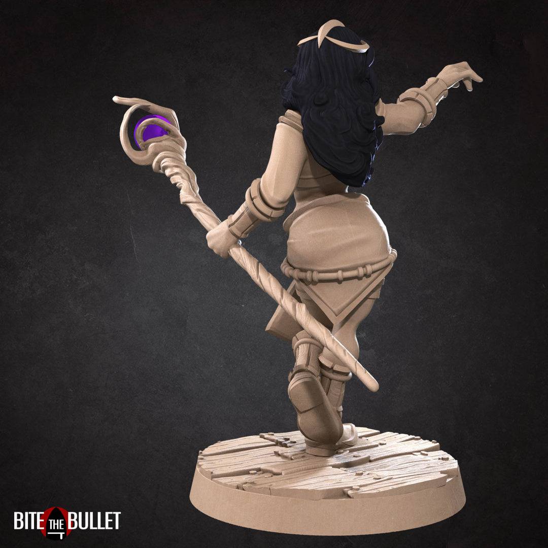 Hero Sorceress | D&D Miniature TTRPG Character | Bite the Bullet - Tattles Told 3D