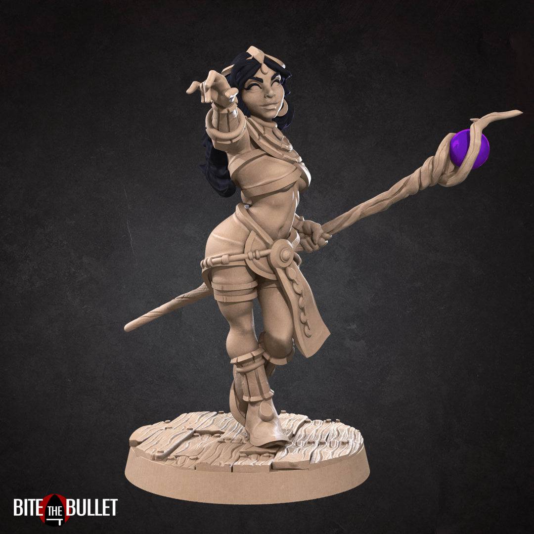 Hero Sorceress | D&D Miniature TTRPG Character | Bite the Bullet - Tattles Told 3D