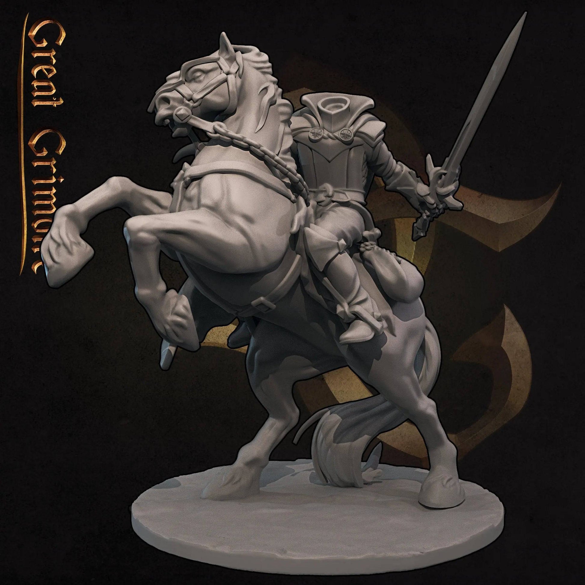 Horseman | TTRPG Miniature | Great Grimoire - Tattles Told 3D