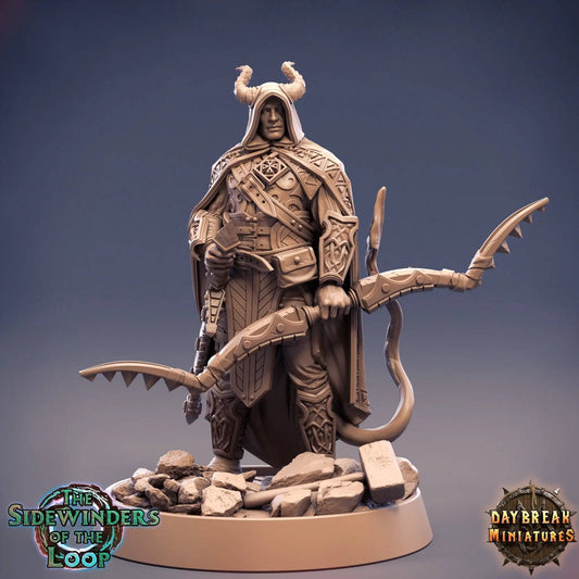 Horst Panthertail, Tiefling | TTRPG D&D Miniature | Daybreak Miniatures - Tattles Told 3D