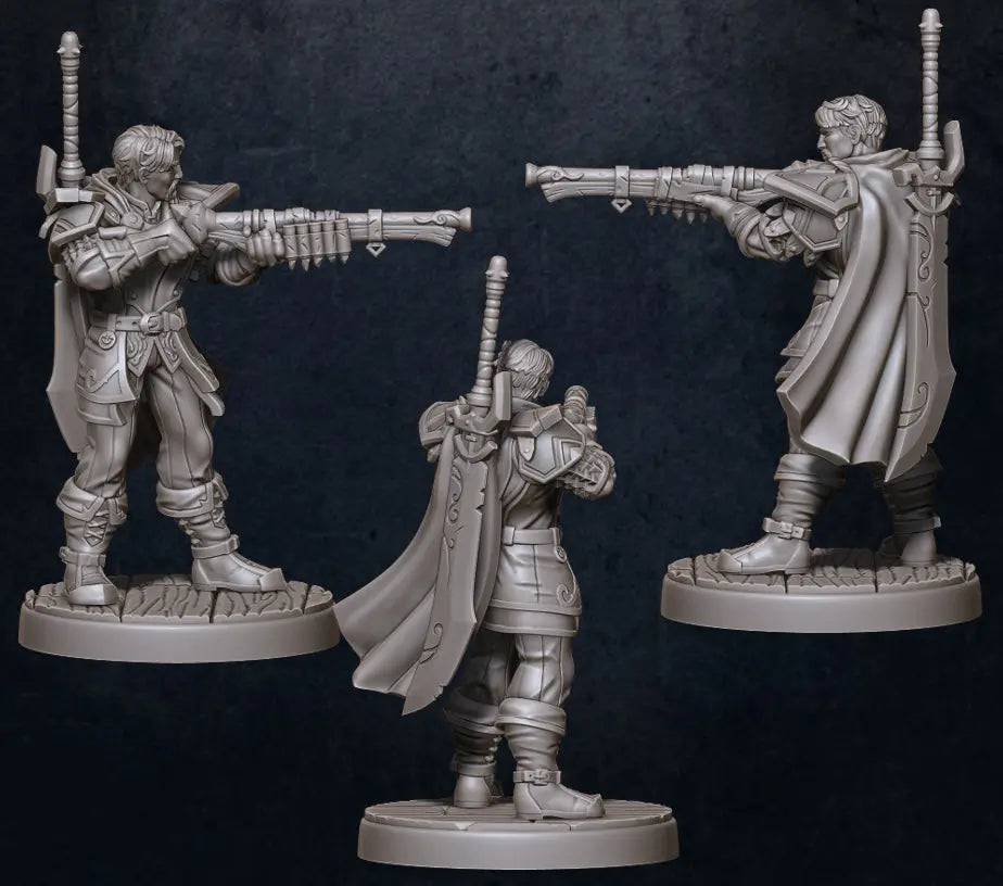 Human Ranger, Hunter, Guard with a Rifle | D&D TTRPG Character Miniature | Imagine Minis - Tattles Told 3D