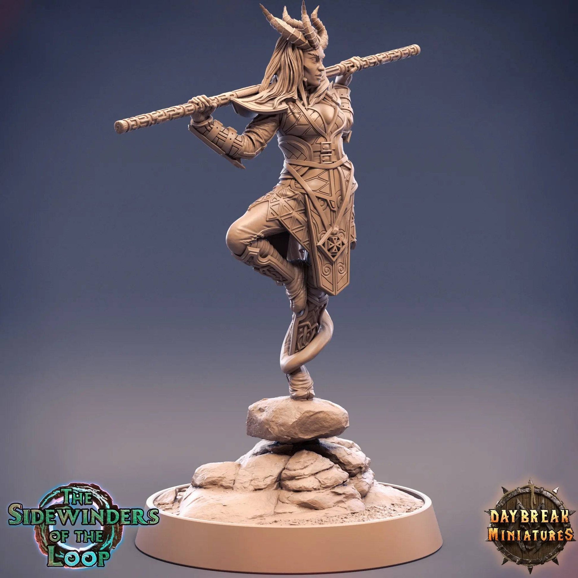 Jaanda Hightreader, Tiefling | TTRPG D&D Miniature | Daybreak Miniatures - Tattles Told 3D