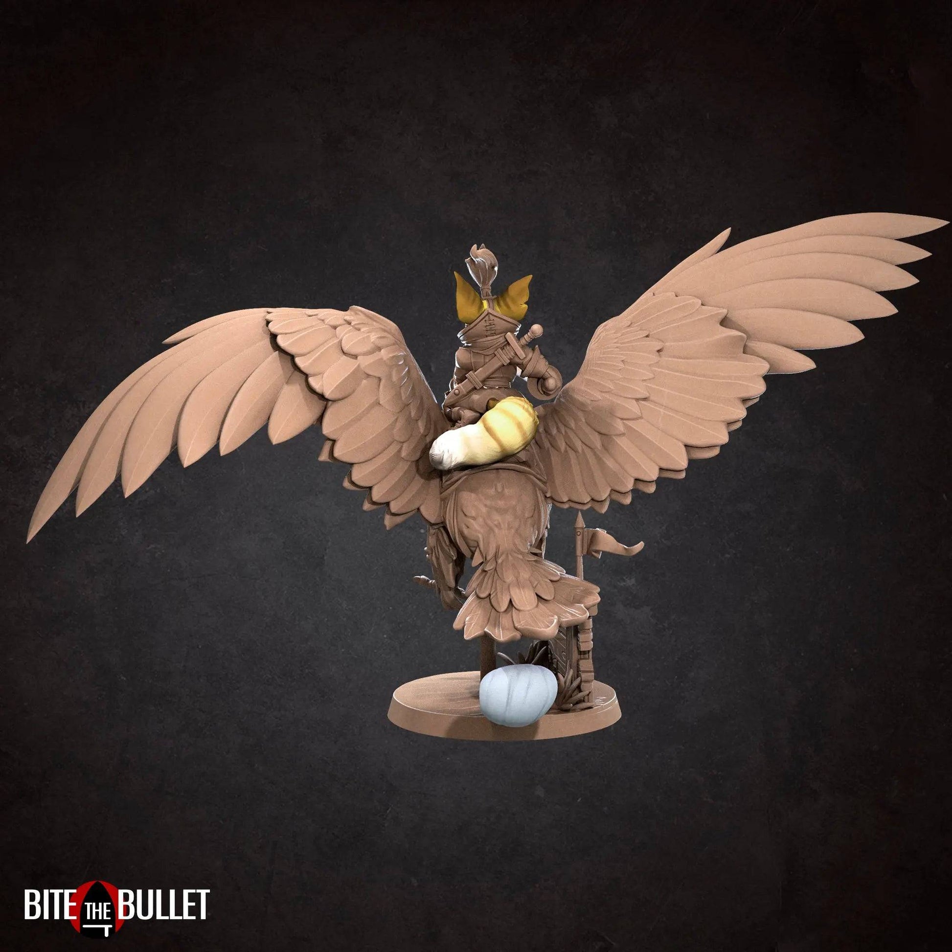 Kennet, Foxfolk Kestrel Rider | D&D Miniature TTRPG Character | Bite the Bullet - Tattles Told 3D