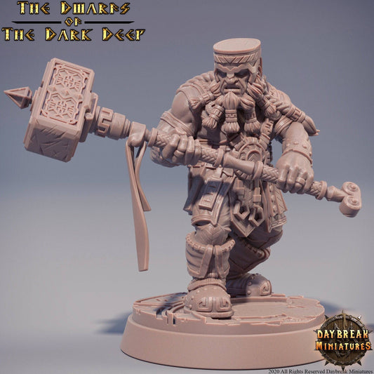 Kigan Krust, Dwarf Fighter | TTRPG Miniature | Daybreak Miniatures - Tattles Told 3D