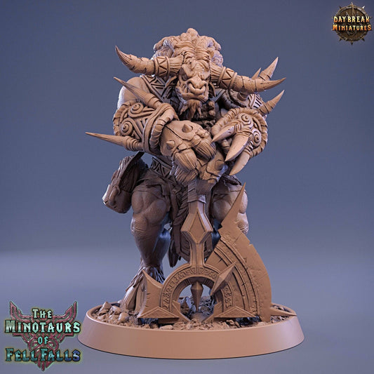 King Aristemnes Gracci, Minotaur Warrior | TTRPG Miniature | Daybreak Miniatures - Tattles Told 3D