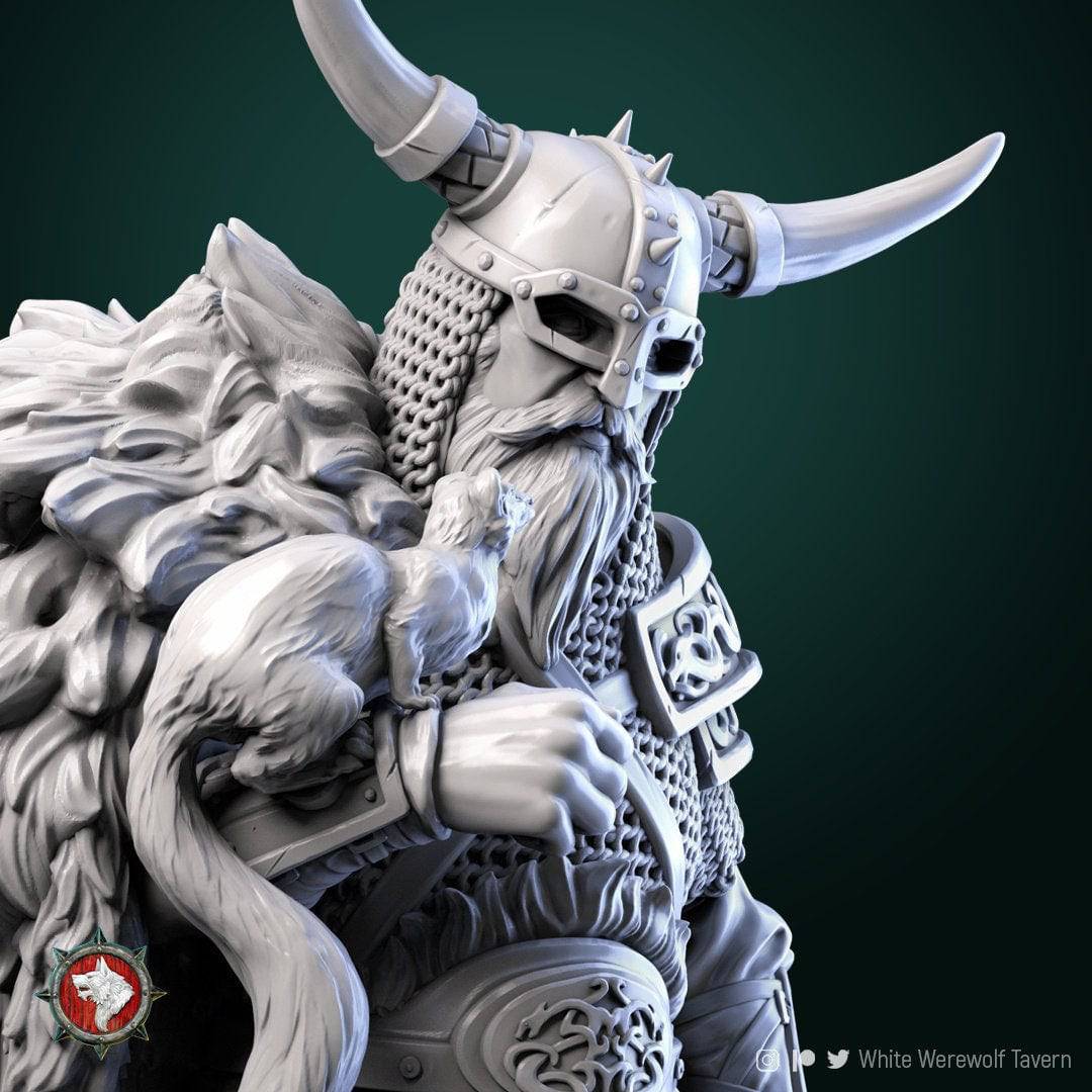 Kolgrim | TTRPG Miniature | White Werewolf Tavern - Tattles Told 3D