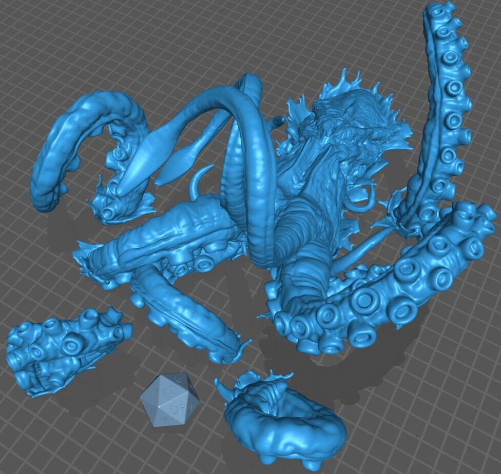 Kraken | TTRPG Monster Miniature | Yasashii Kyojin Studio - Tattles Told 3D