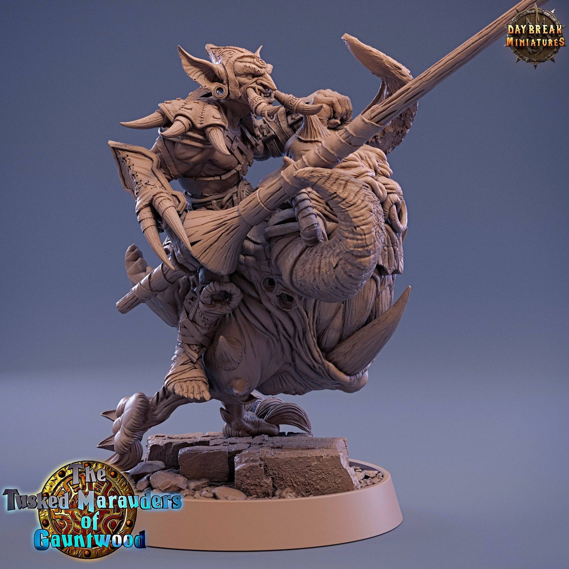 Krimli Smite on Head Runner, Goblin | TTRPG D&D Miniature | Daybreak Miniatures - Tattles Told 3D