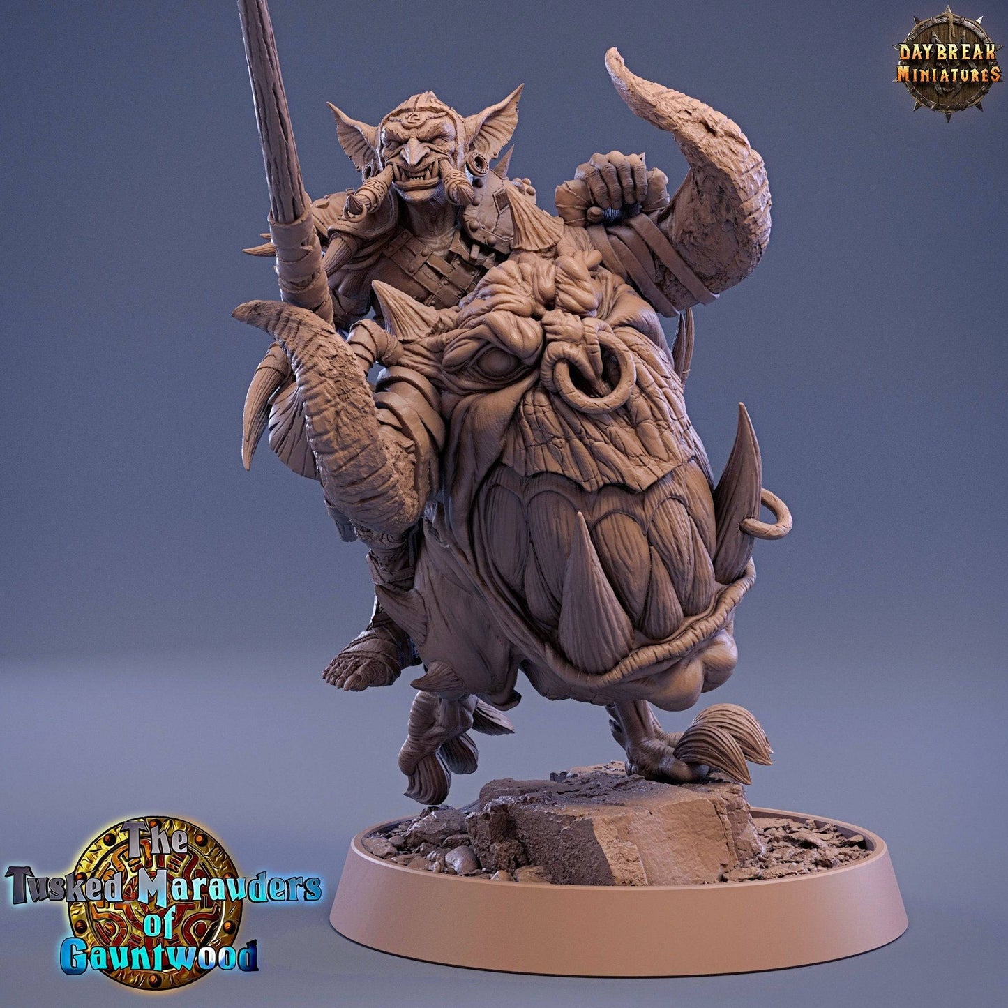 Krimli Smite on Head Runner, Goblin | TTRPG D&D Miniature | Daybreak Miniatures - Tattles Told 3D