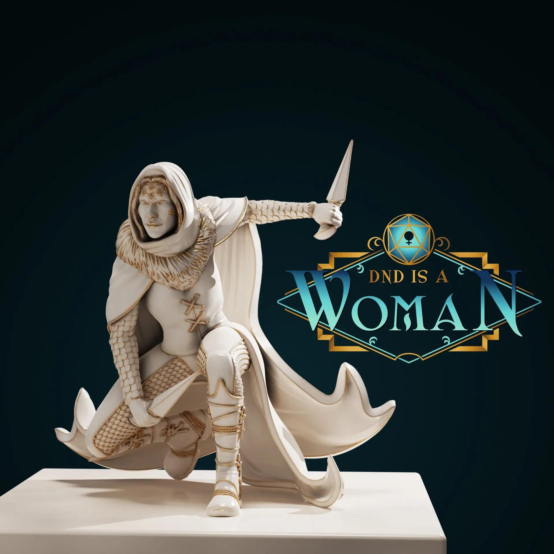 Krohlia, Serpentfolk Yuan-Ti Pureblood Sorcerer Mage | D&D Miniature TTRPG Character | DND is a Woman - Tattles Told 3D