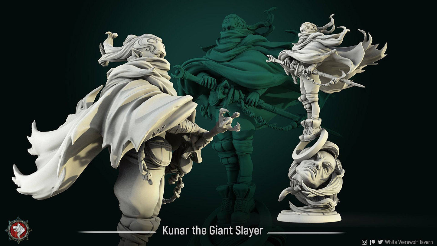 Kunar Giant Slayer | TTRPG Miniature | White Werewolf Tavern - Tattles Told 3D