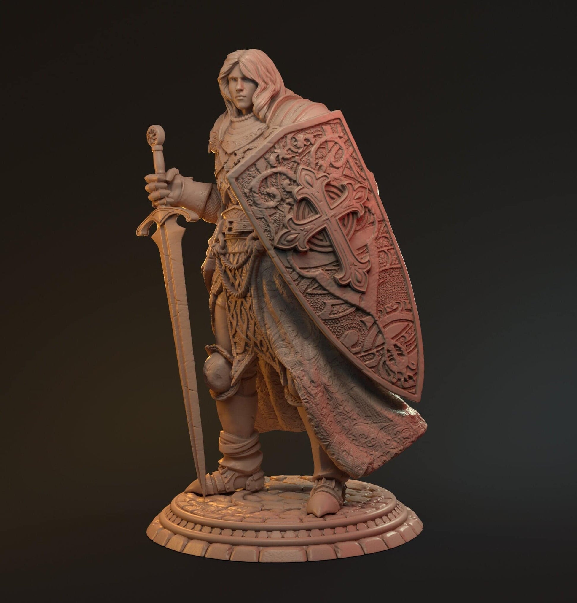 Lancelot, Human Knight Paladin | D&D Miniature Character | MythReal Games - Tattles Told 3D