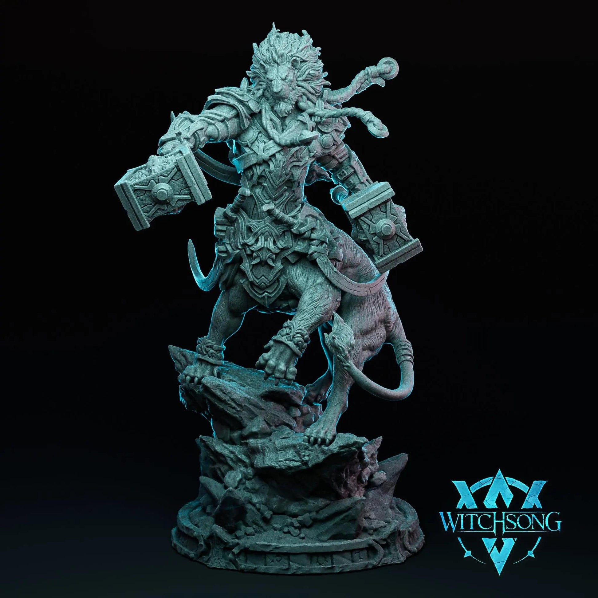 Leoren Lord of the Lionhorde | Witchsong Miniatures - Tattles Told 3D