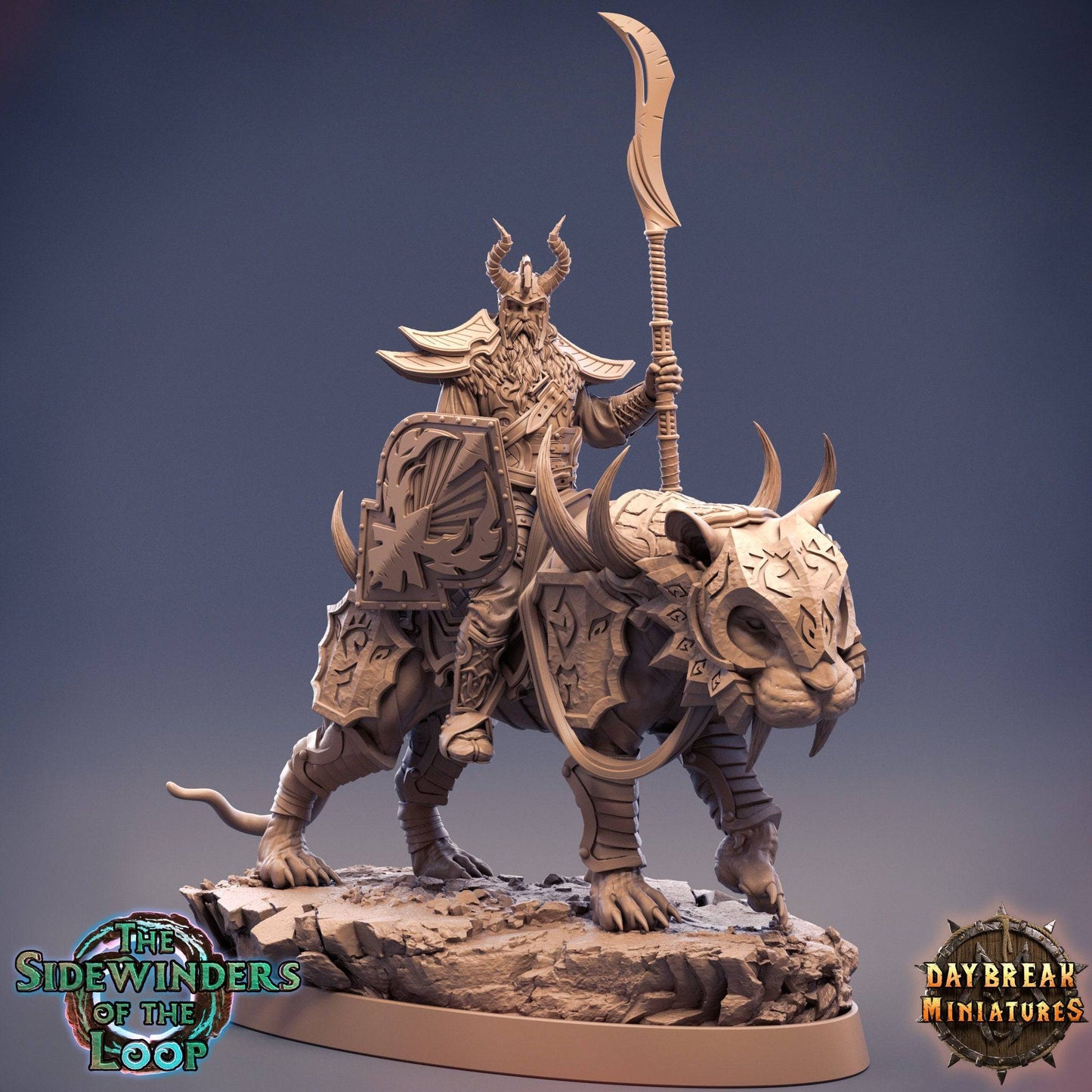 Lord Runo Stryfe on Magnapanther | TTRPG D&D Miniature | Daybreak Miniatures - Tattles Told 3D