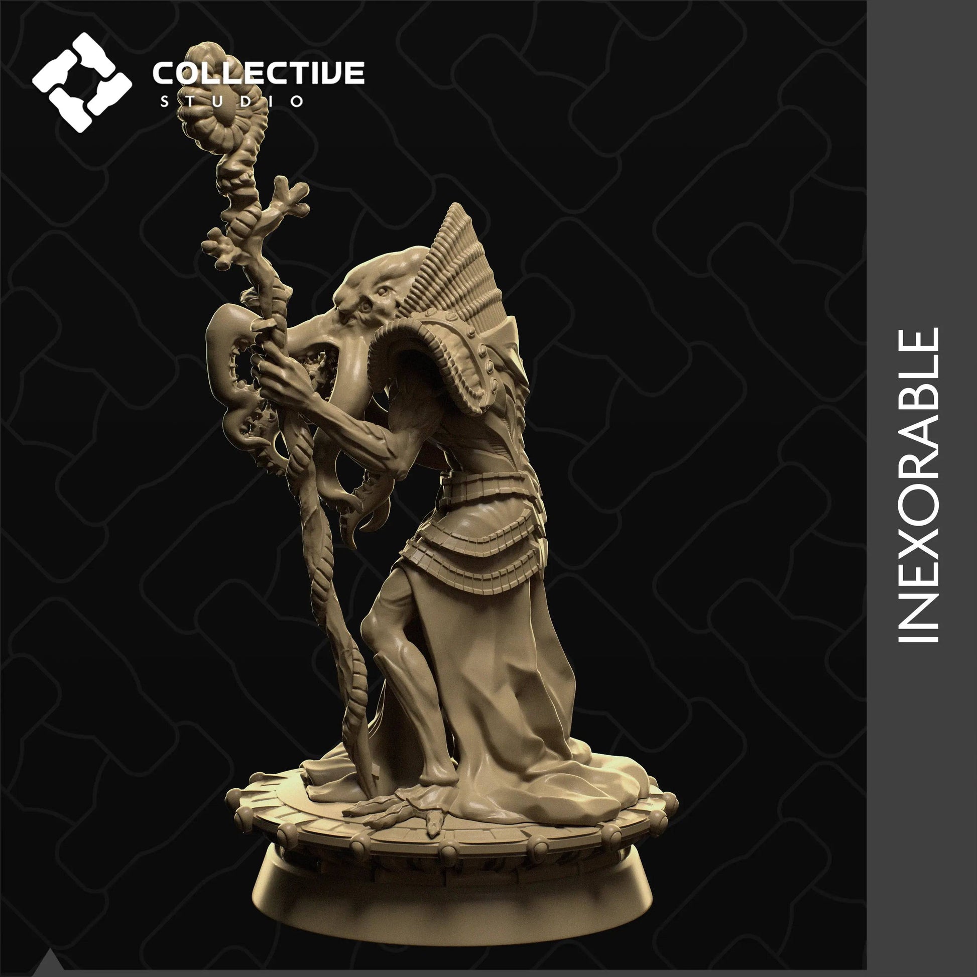 Lovecraftian Mind Flayer, the Inexorable | D&D TTRPG Monster Miniature | Collective Studio - Tattles Told 3D