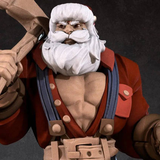 Lumberjack Santa Claus, Holding an Axe and Flagon | D&D Miniature TTRPG Character | Bite the Bullet - Tattles Told 3D