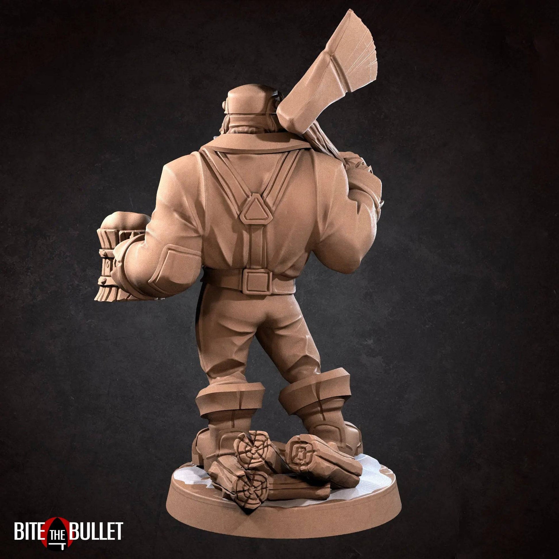 Lumberjack Santa Claus, Holding an Axe and Flagon | D&D Miniature TTRPG Character | Bite the Bullet - Tattles Told 3D