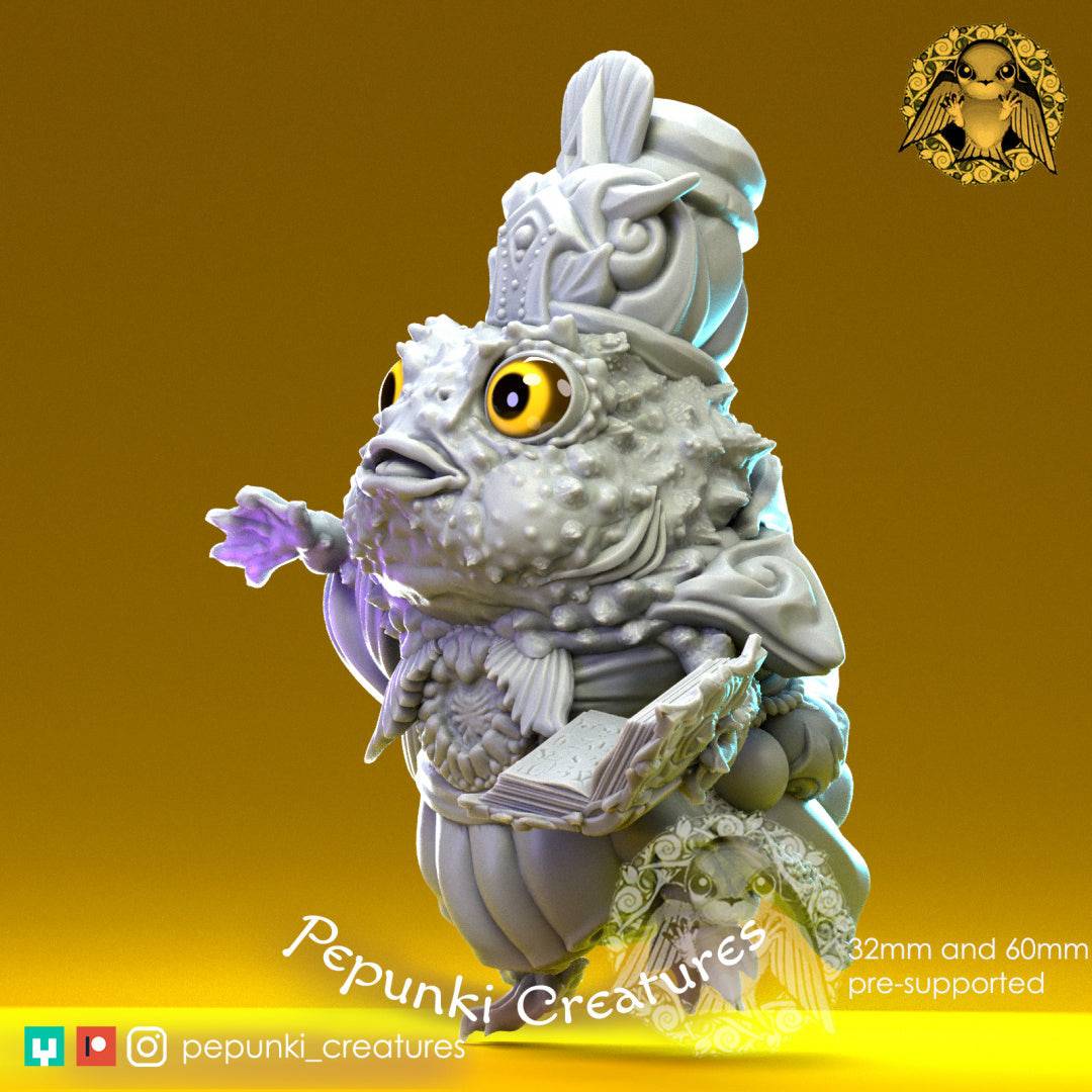 Lump Mage Fish Sea | Dungeons and Dragons Tabletop Roleplaying Game Miniature | Pepunki Miniatures - Tattles Told 3D