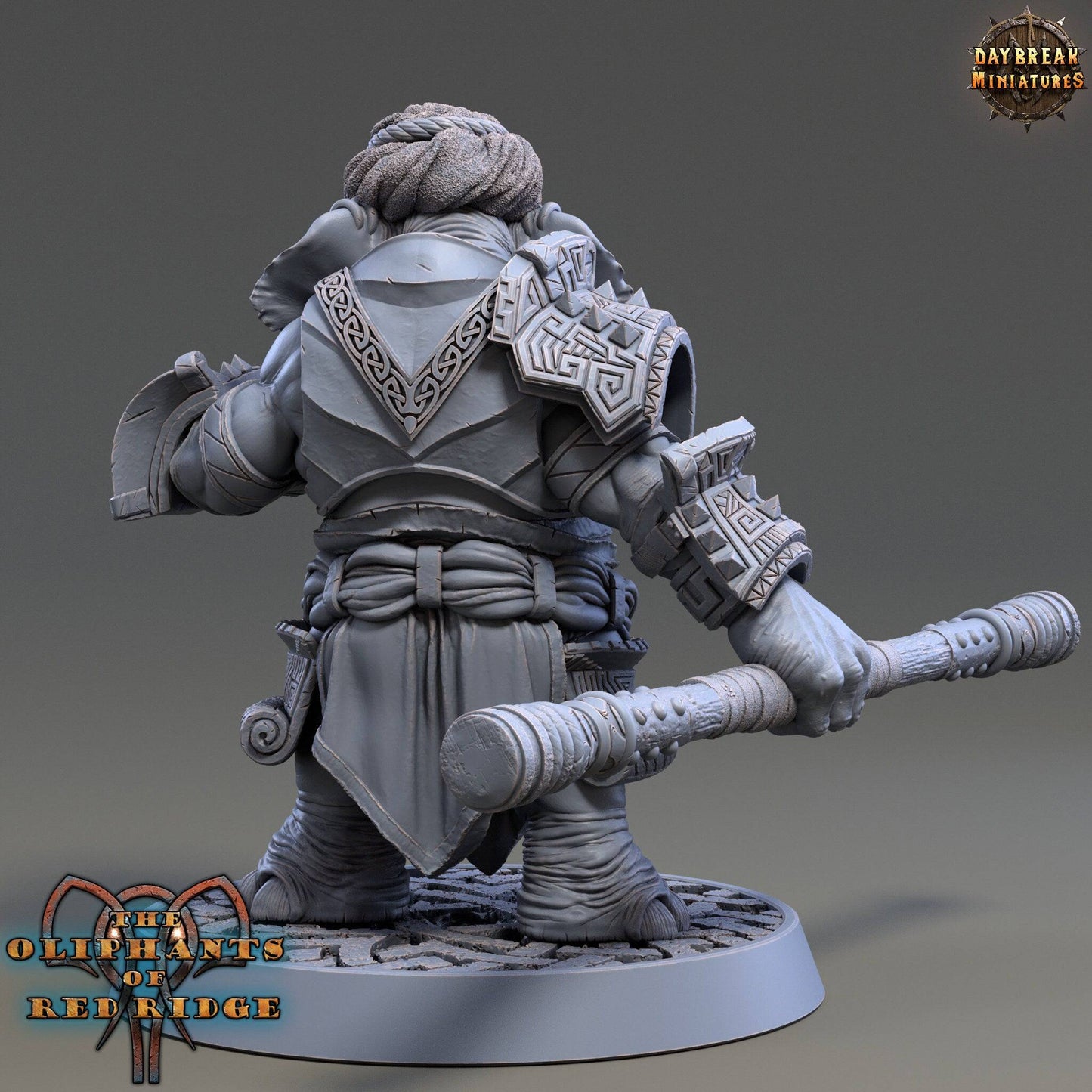 Madhu Nomoretusk, Loxodon Warrior | TTRPG D&D Miniature | Daybreak Miniatures - Tattles Told 3D