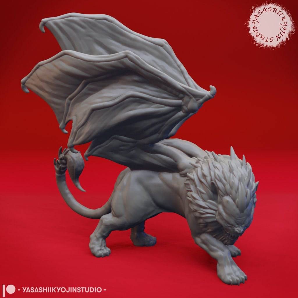 Manticore | TTRPG Monster Miniature | Yasashii Kyojin Studio - Tattles Told 3D