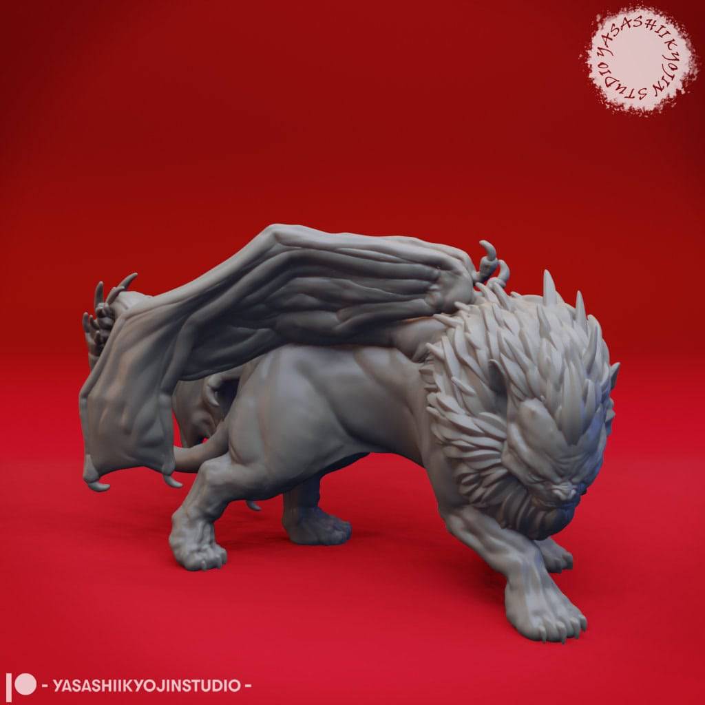 Manticore | TTRPG Monster Miniature | Yasashii Kyojin Studio - Tattles Told 3D