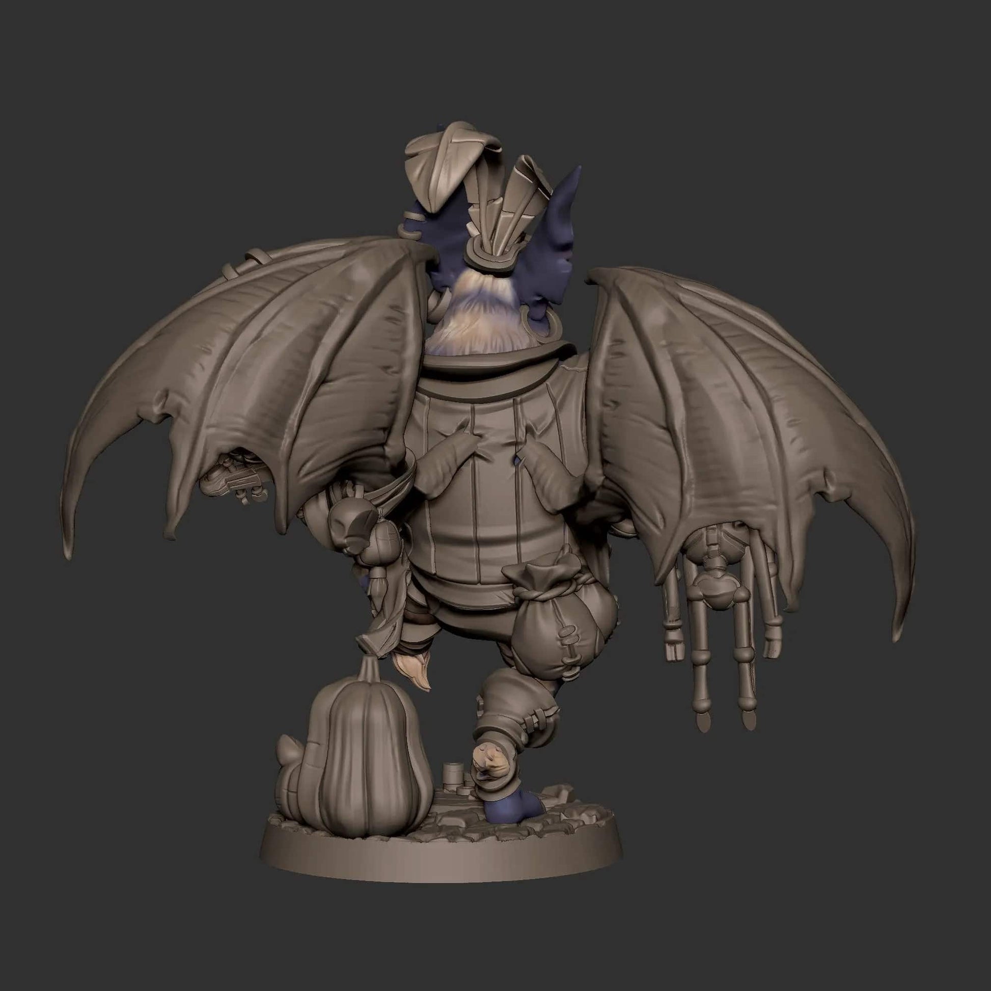 Marcia, Batfolk Puppeteer, Halloween | D&D Miniature TTRPG Character | Bite the Bullet - Tattles Told 3D
