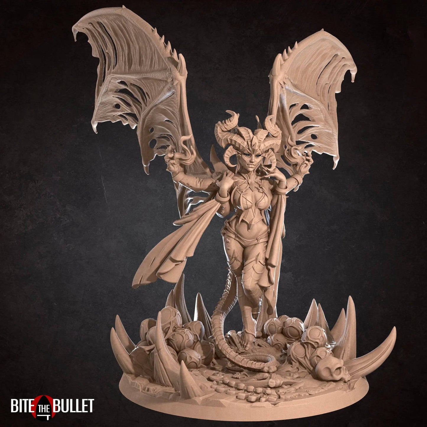 Marianne, Dungeon Boss Winged, Four-Armed Maiden, Demon | D&D Miniature TTRPG Character | Bite the Bullet - Tattles Told 3D