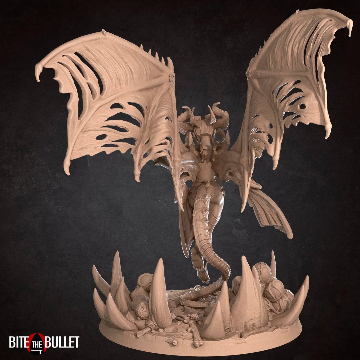 Marianne, Dungeon Boss Winged, Four-Armed Maiden, Demon | D&D Miniature TTRPG Character | Bite the Bullet - Tattles Told 3D