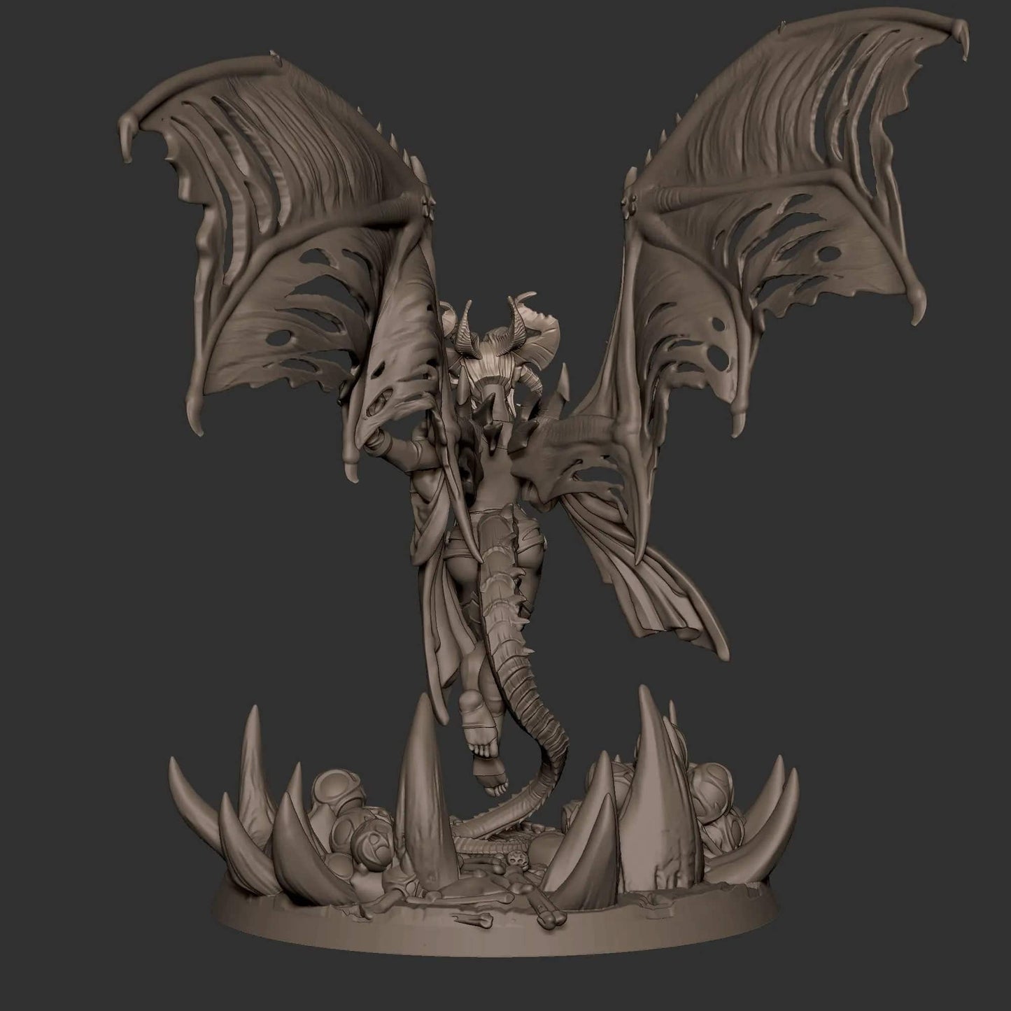 Marianne, Dungeon Boss Winged, Four-Armed Maiden, Demon | D&D Miniature TTRPG Character | Bite the Bullet - Tattles Told 3D