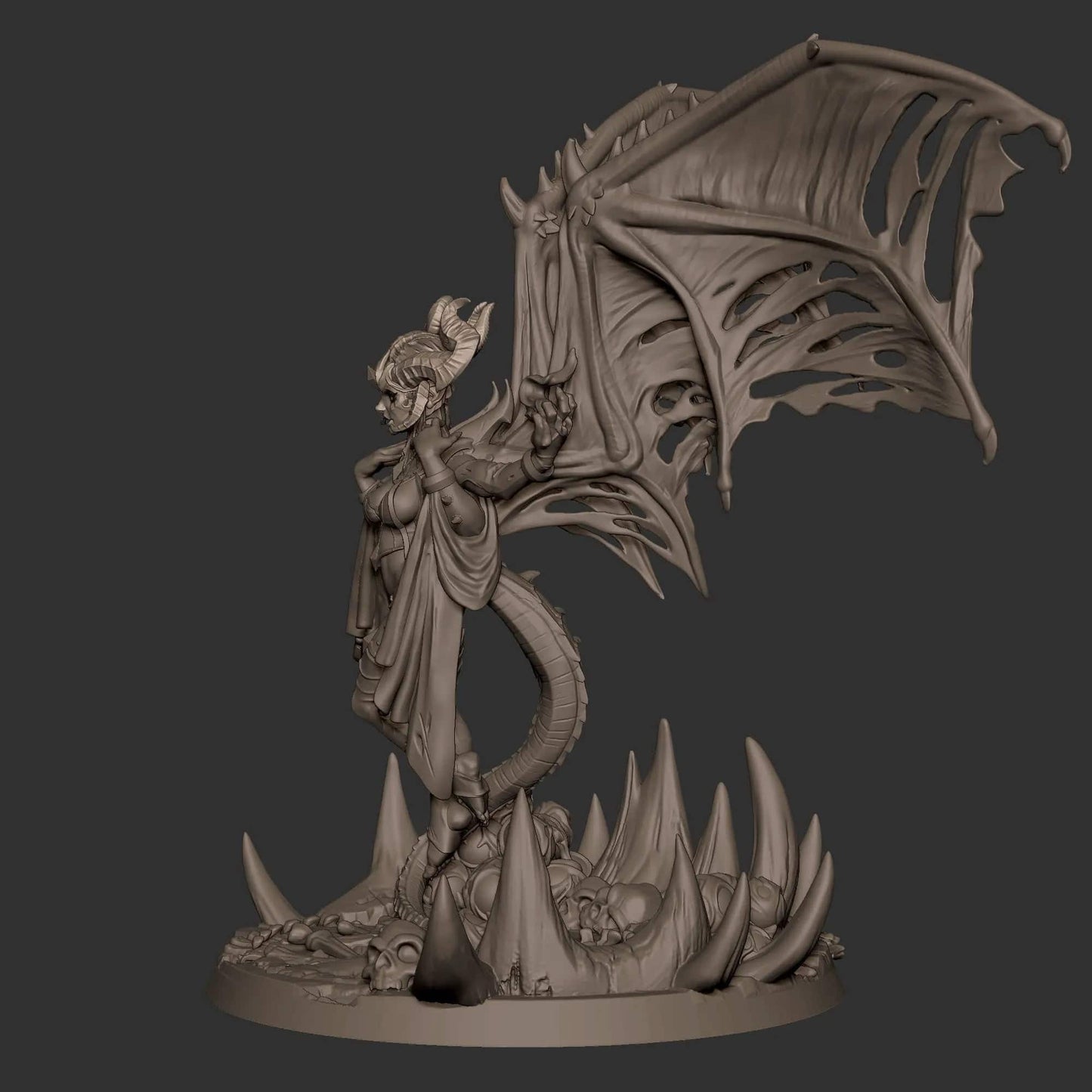 Marianne, Dungeon Boss Winged, Four-Armed Maiden, Demon | D&D Miniature TTRPG Character | Bite the Bullet - Tattles Told 3D