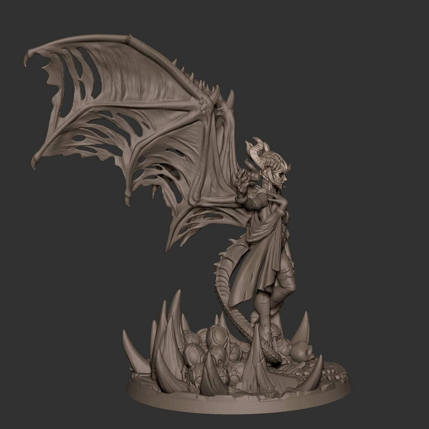 Marianne, Dungeon Boss Winged, Four-Armed Maiden, Demon | D&D Miniature TTRPG Character | Bite the Bullet - Tattles Told 3D