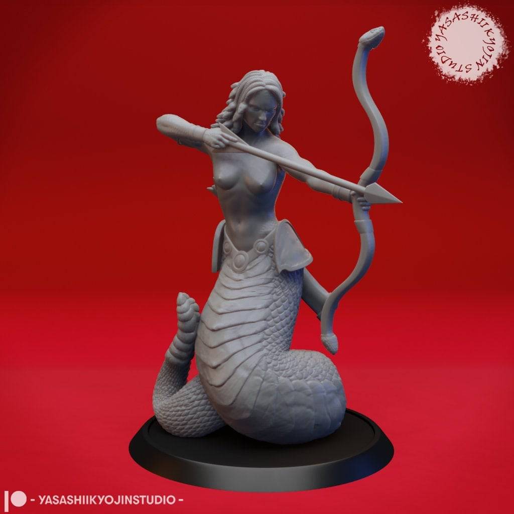 Medusa | TTRPG Monster Miniature | Yasashii Kyojin Studio - Tattles Told 3D