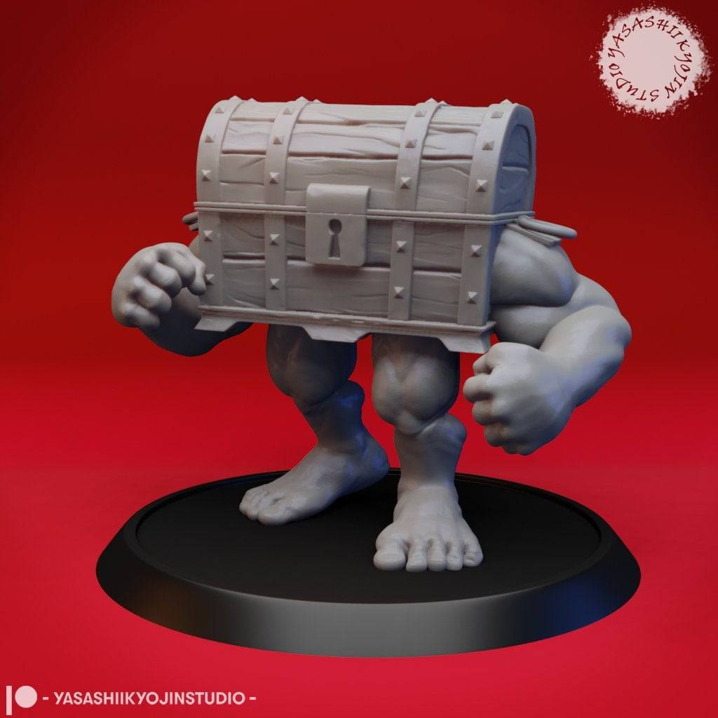 Mimic Brawler | TTRPG Monster Miniature | Yasashii Kyojin Studio - Tattles Told 3D