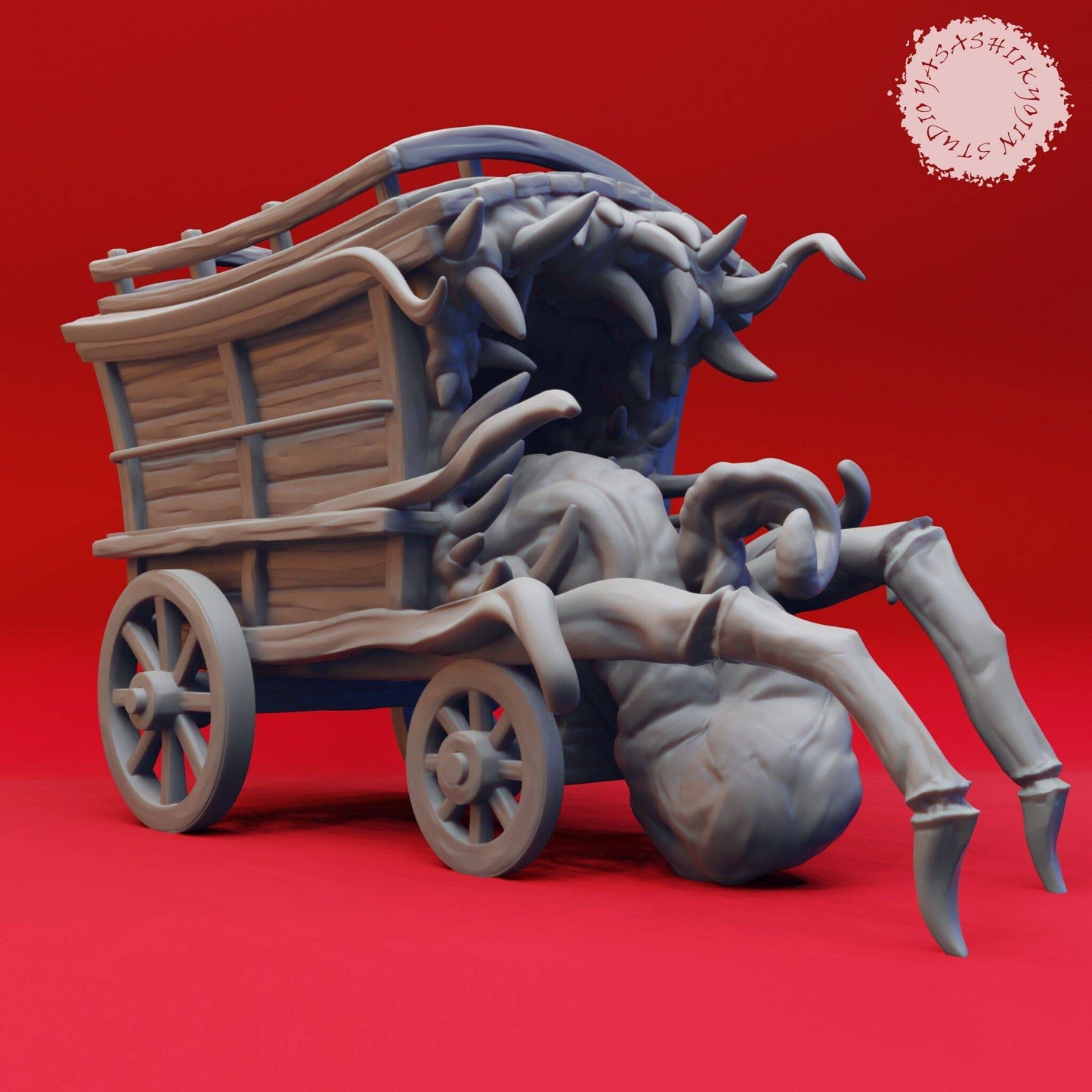 Mimic Wagon | TTRPG D&D Miniature | Yasashii Kyojin Studio - Tattles Told 3D